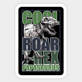 T Rex Papasaurus Sticker